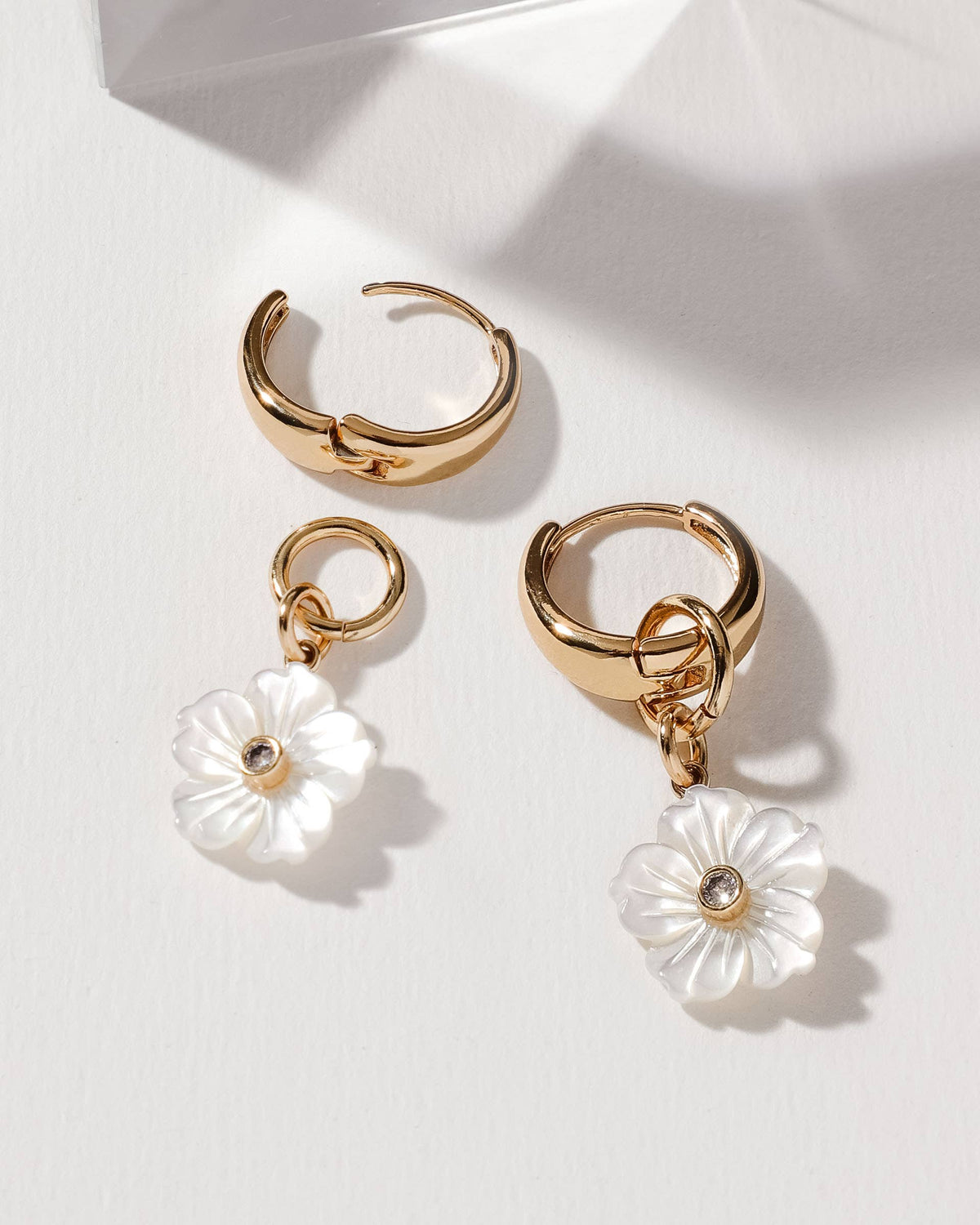 Luna Norte Tulum Flora 2-in-1 Charm Huggie Hoop Earring