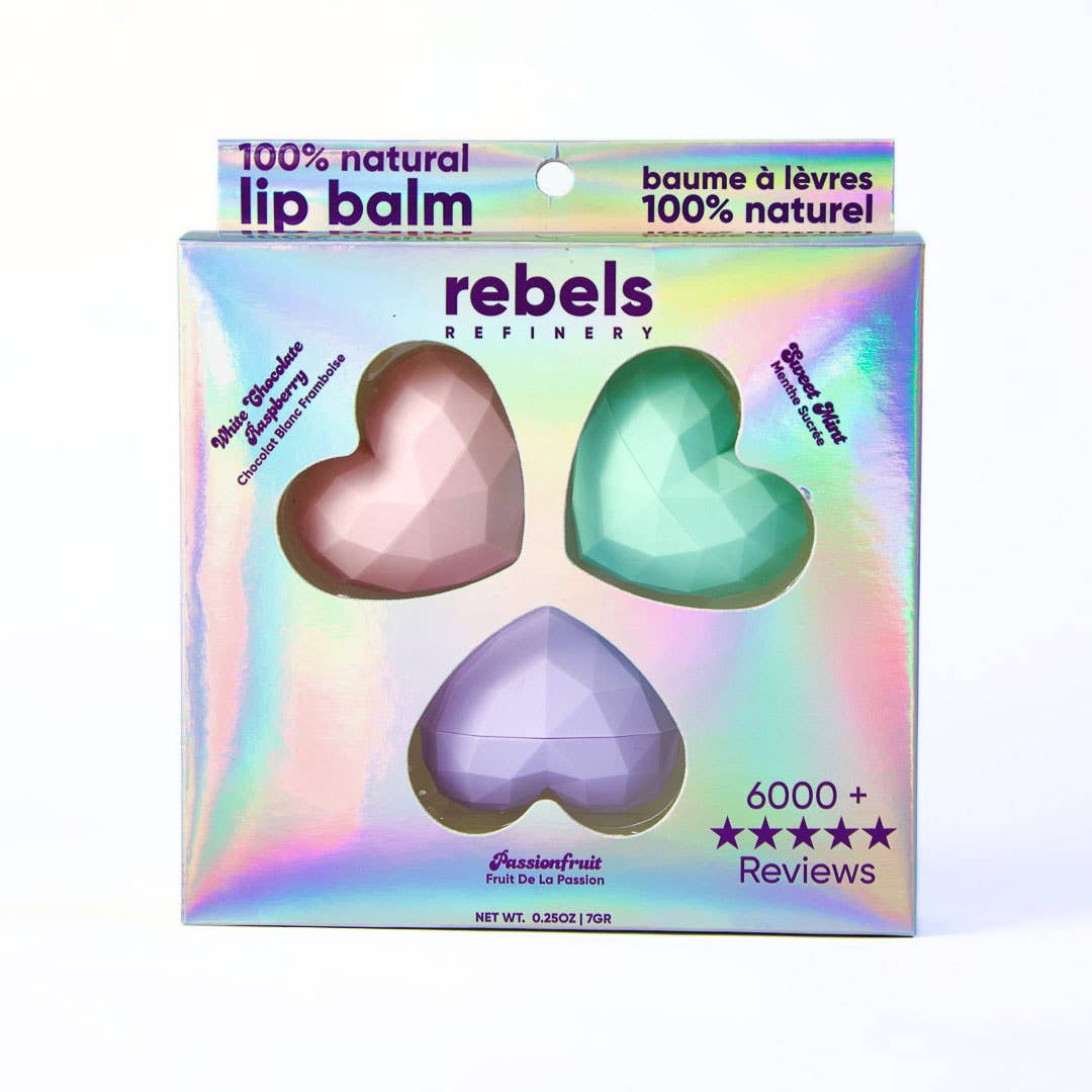 GIFT SET 3 Pack Heart Lip Balm