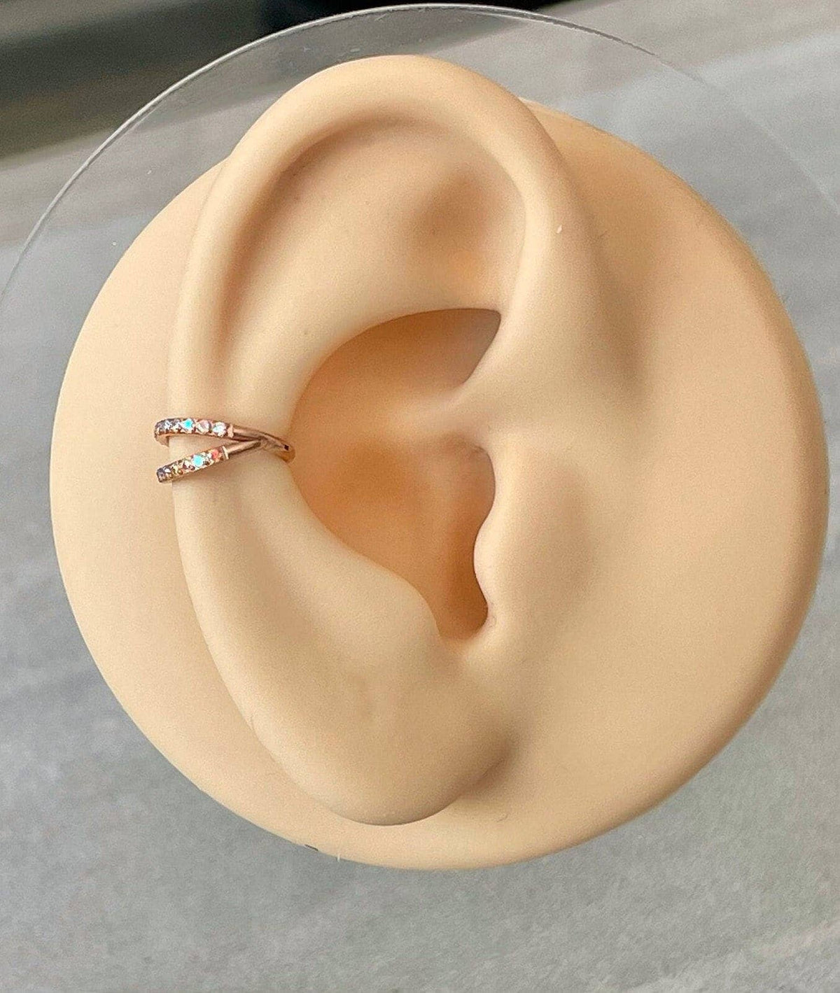 Rose Gold Aurora Conch Piercing 16G Titanium