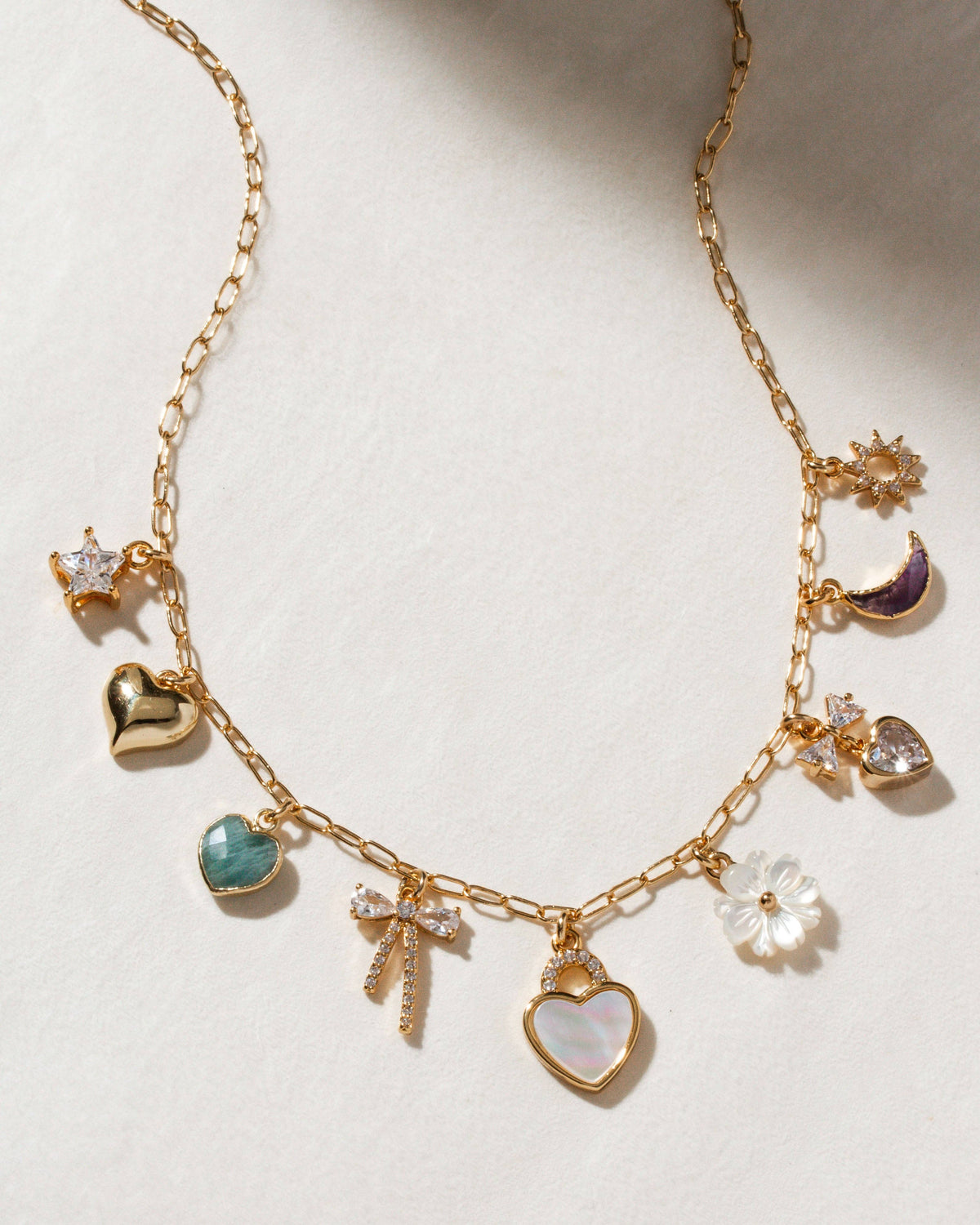 Luna Norte Forever Charm Necklace - Gold