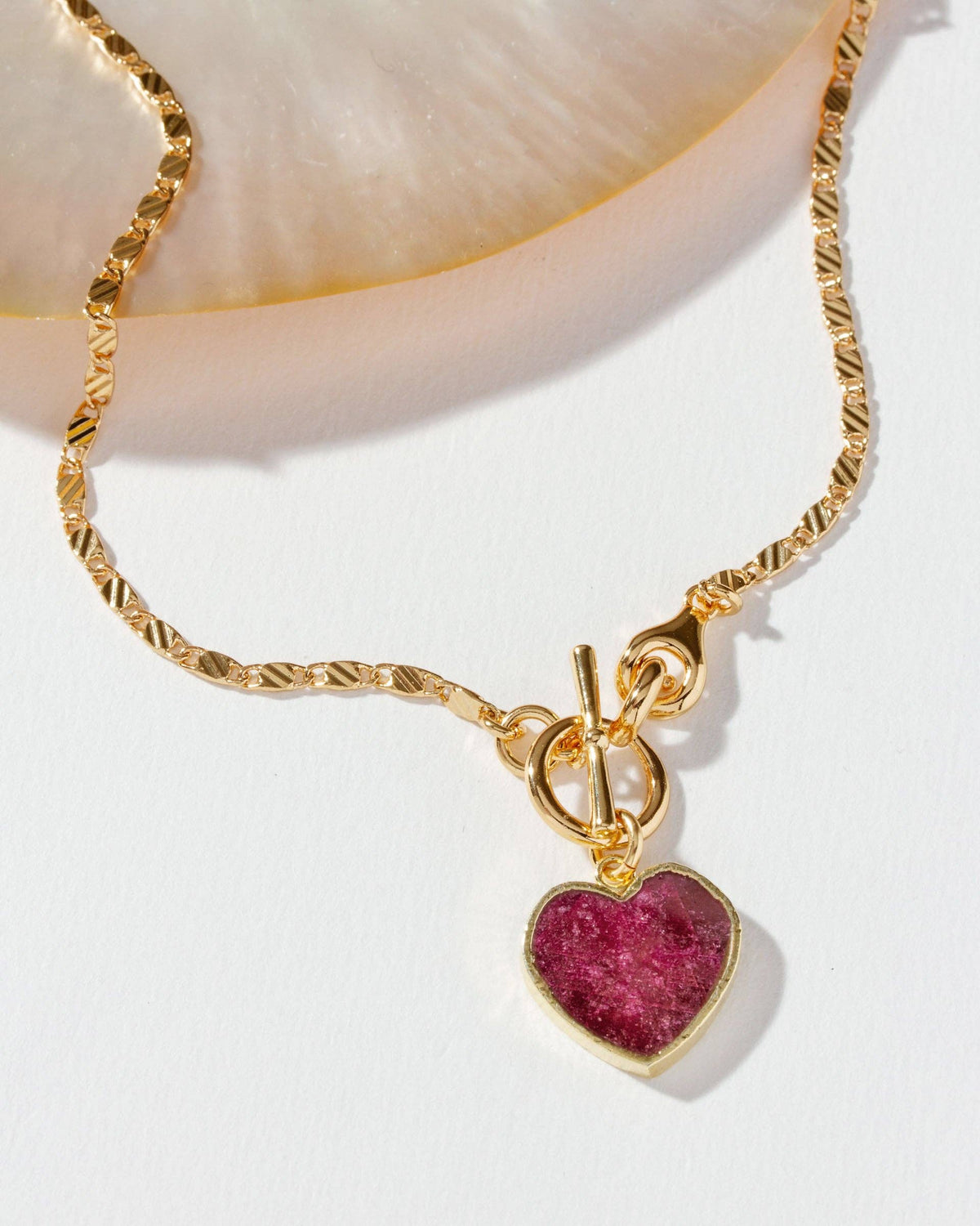 Luna Norte Self Love Toggle Necklace - Ruby