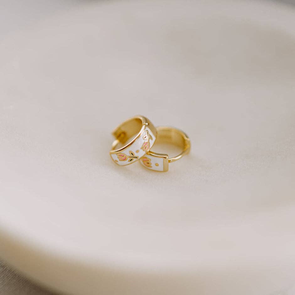 Eloise Tea Cup Hoops by Mauve