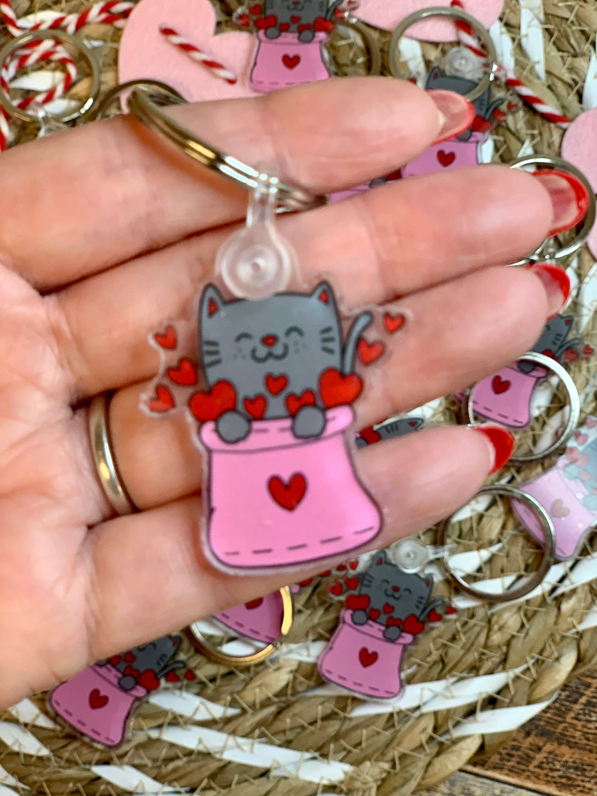 Cat Love Keychain