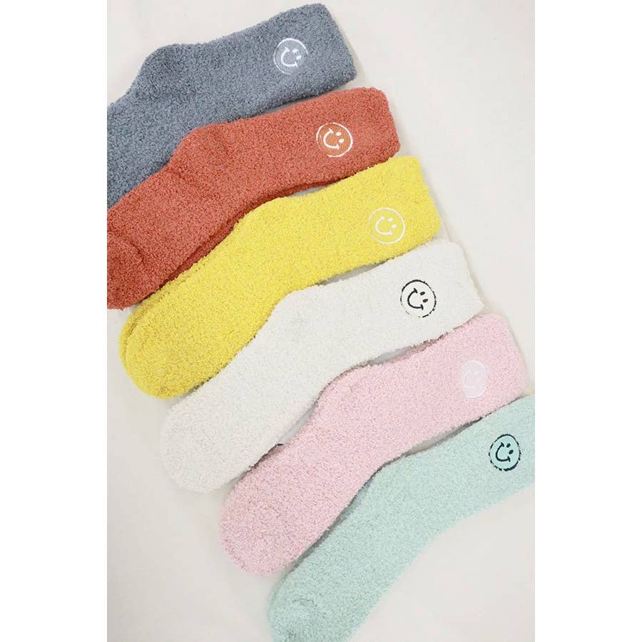 Plush Cozy Smile Socks