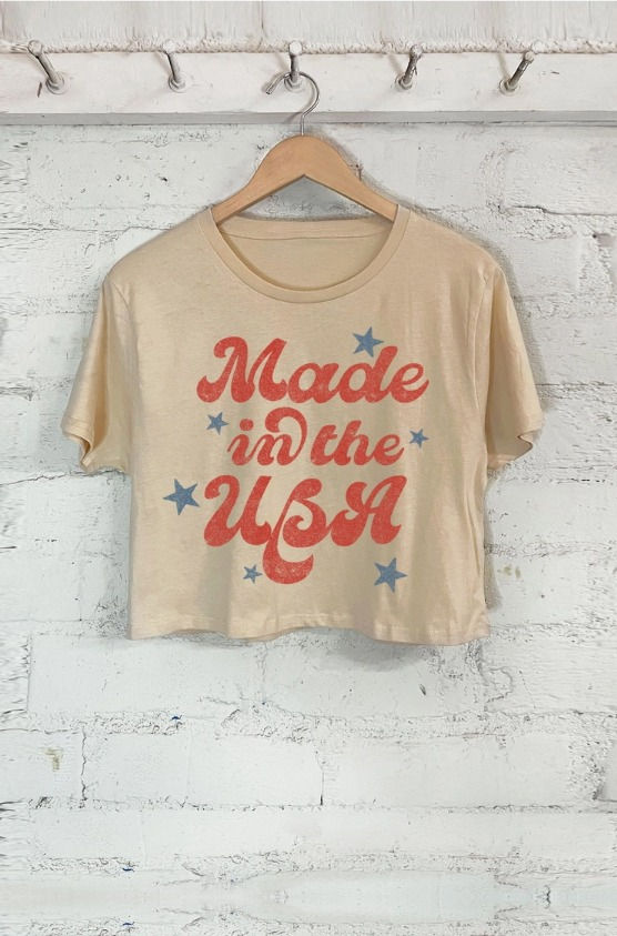 Made in the USA Crop T Shirt