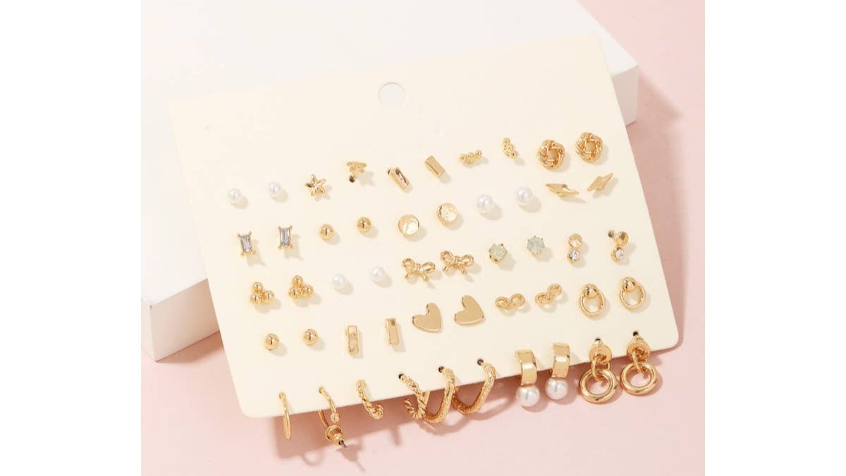 Assorted Metallic Stud Earrings Set Anarchy Street