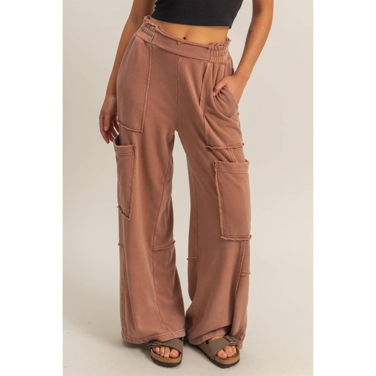 Chestnut Oversized Utility Sweatpants