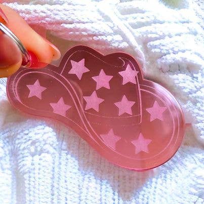 Cowboy Hat Star Keychain BirchandTwine