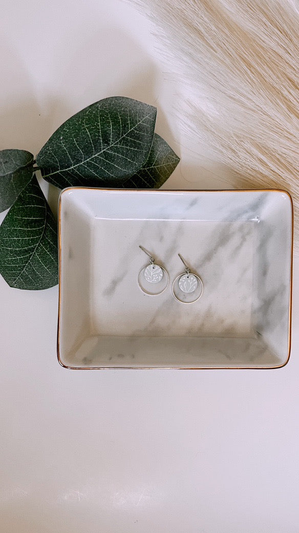 Dainty Silver Pattern Hoops Simply Saige Co