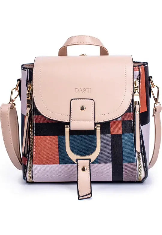 Mini mochila convertible, monedero pequeño para mujer Dasti (beige)