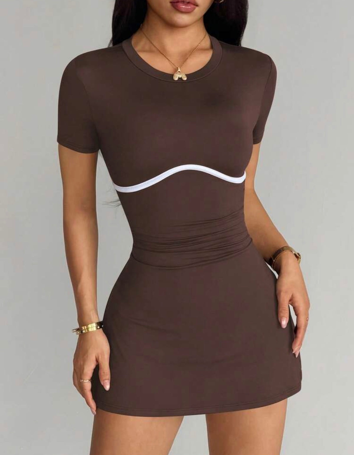 Chocolate Sweetheart 2 Pc. Dress and Shorts