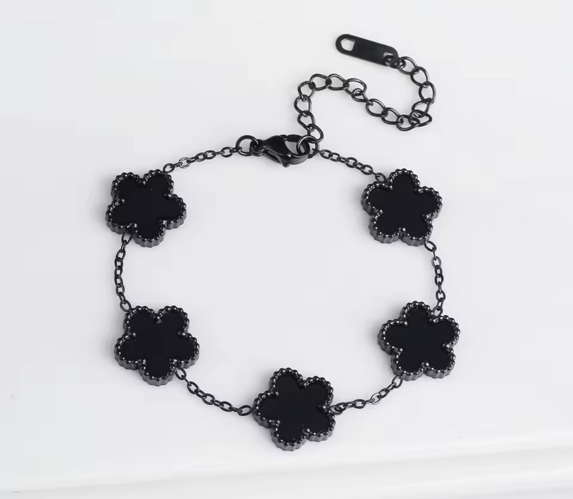 All Black Clover Bracelet