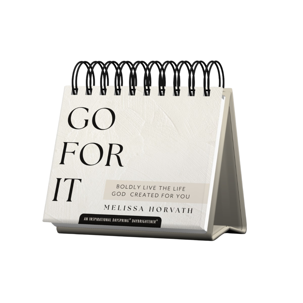 Regalo de papelería con calendario perpetuo inspirador Go For It