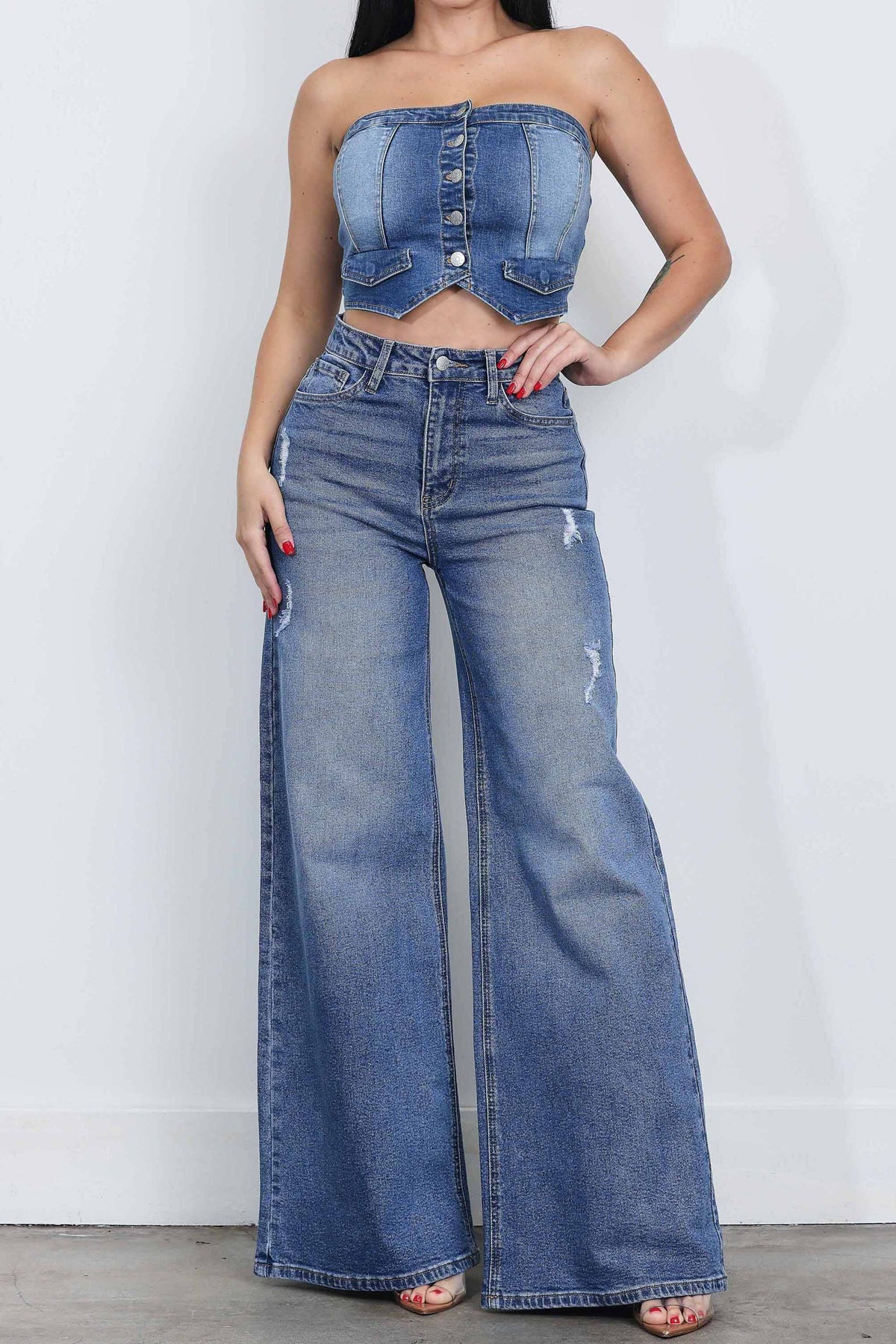 High Rise Extra Wide Leg Jeans