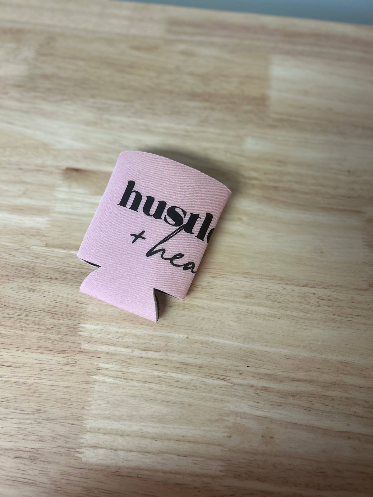 Hustle & Heart Drink Koozie Holder Pink