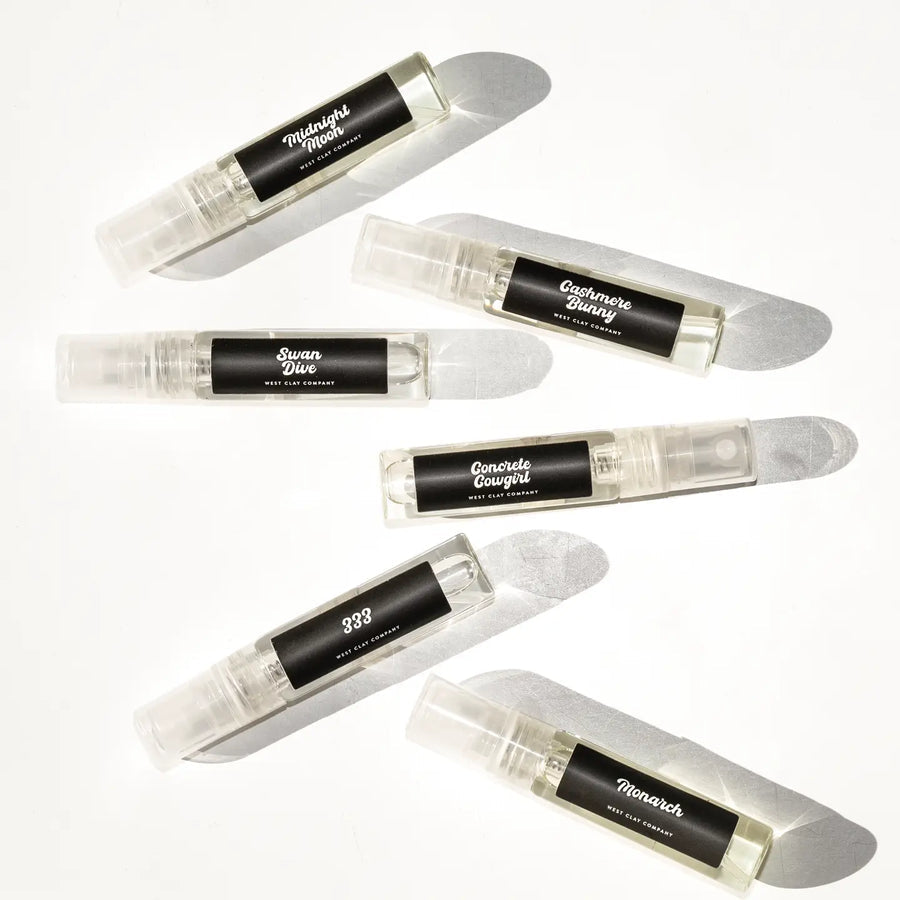6 Scents Try Before You Buy - Perfume Samples by by West Clay Co