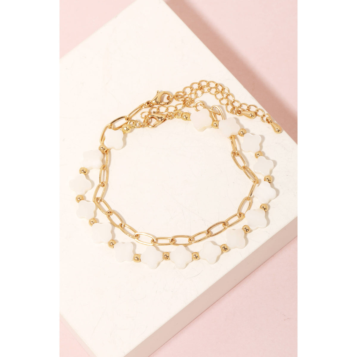 Layered Clover Chain Bracelet Anarchy Street