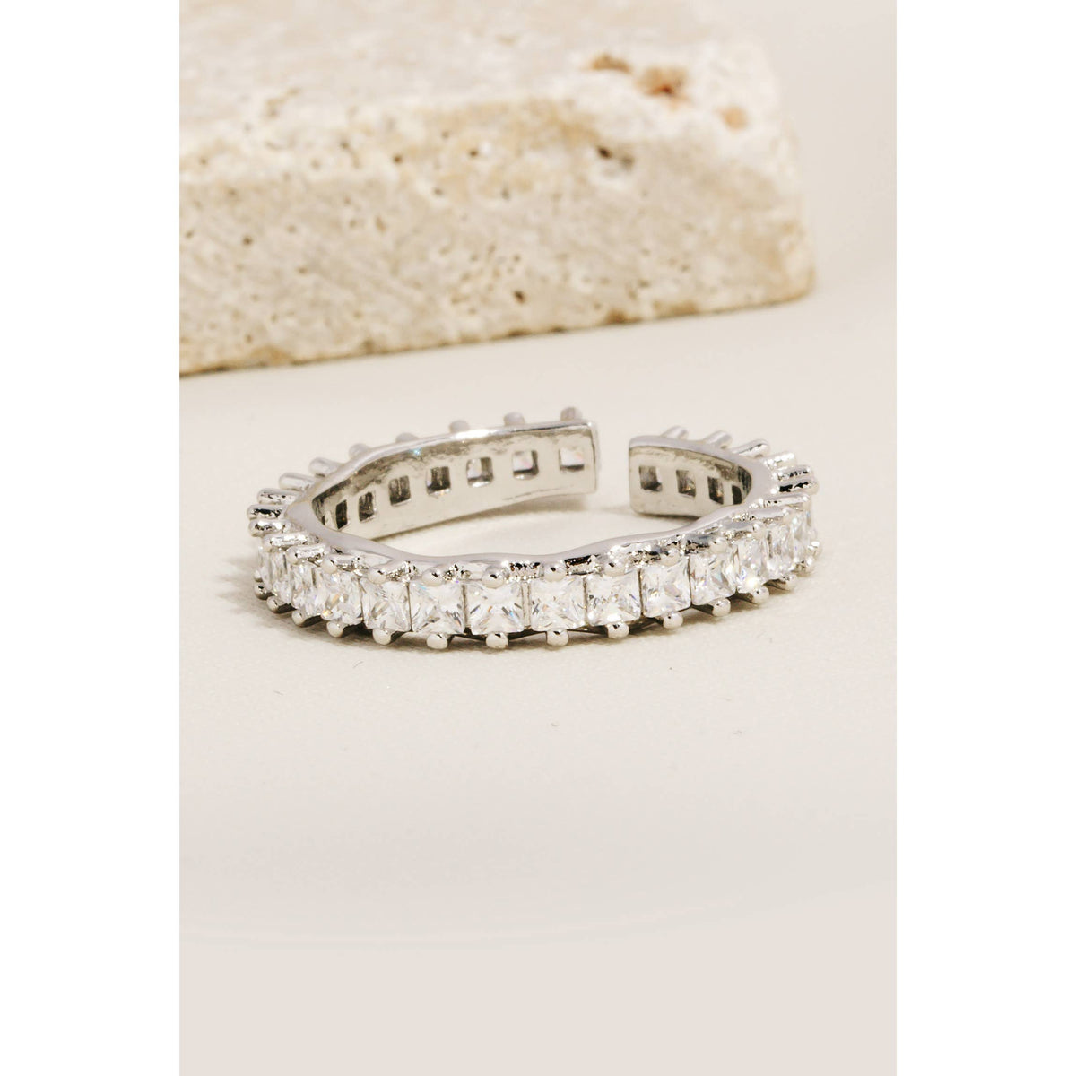 Oval Stud Pave Metallic Band Ring Anarchy Street