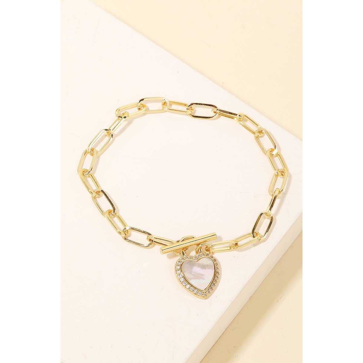 Anarchy Street Pearly Heart Charm Chain Bracelet Anarchy Street