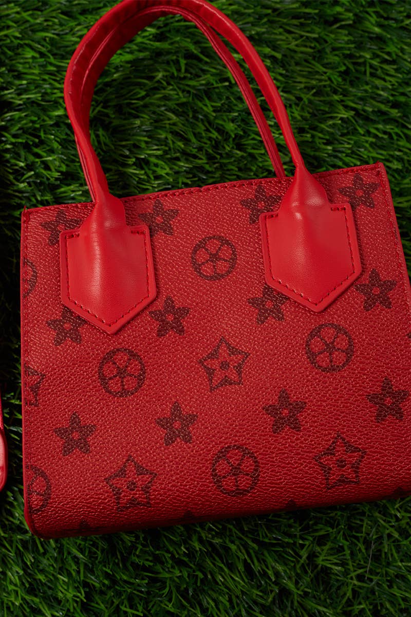 5X7 Red Star Printed Small Purse