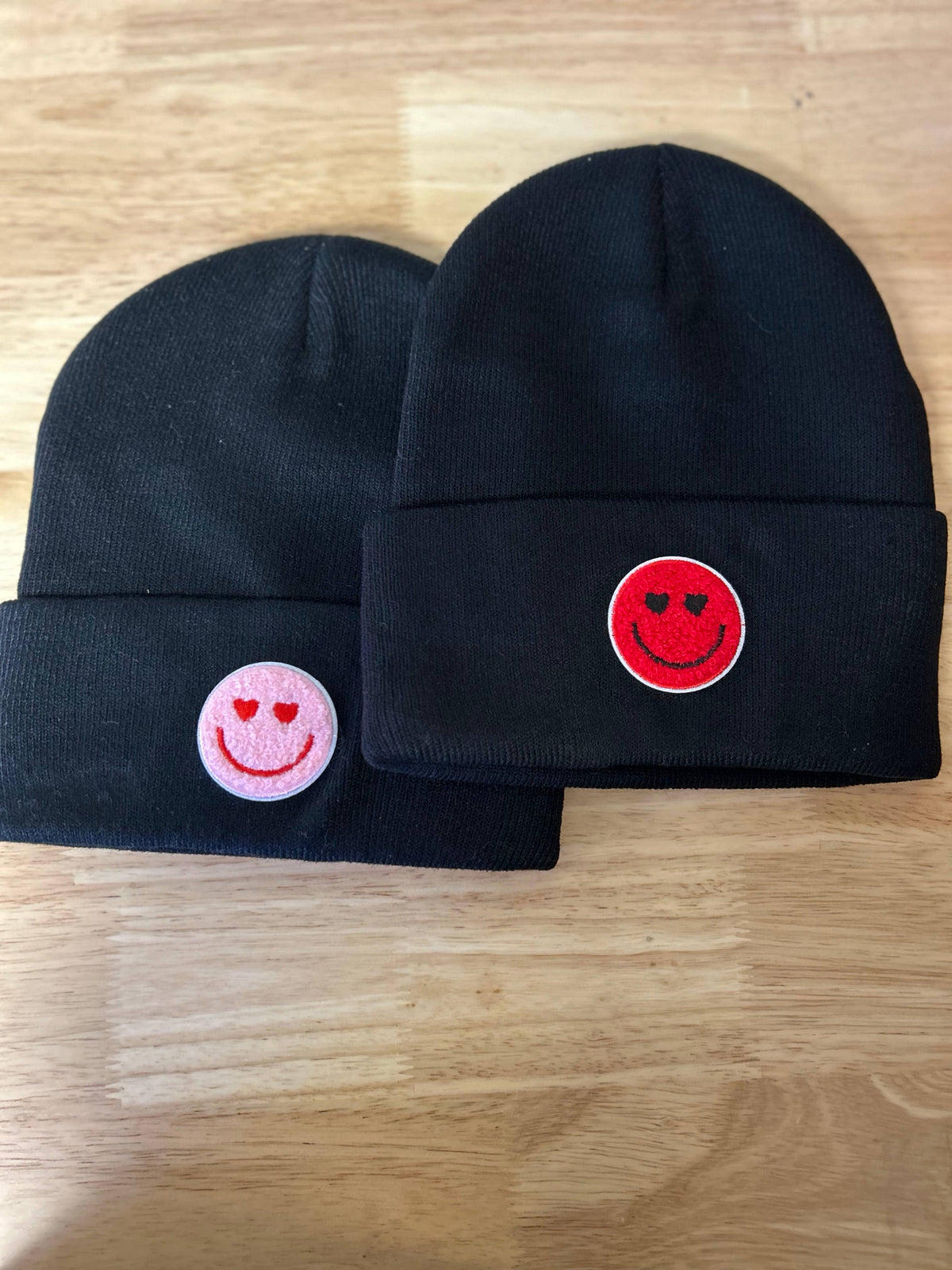 Smiley Heart valentine Beanie (Pink)