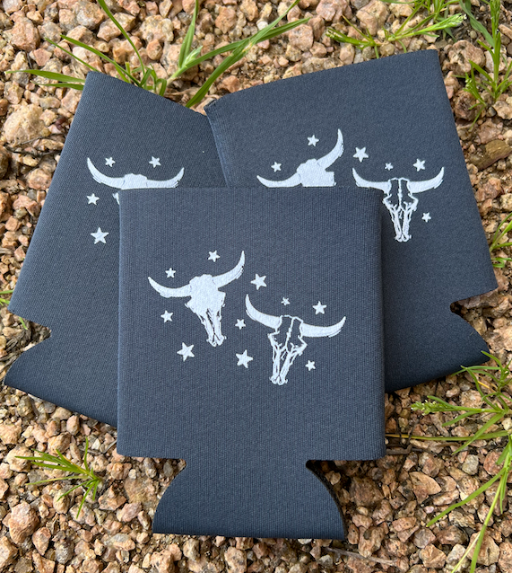 Star Skull Western Can Cooler Drink Holder Koozie
