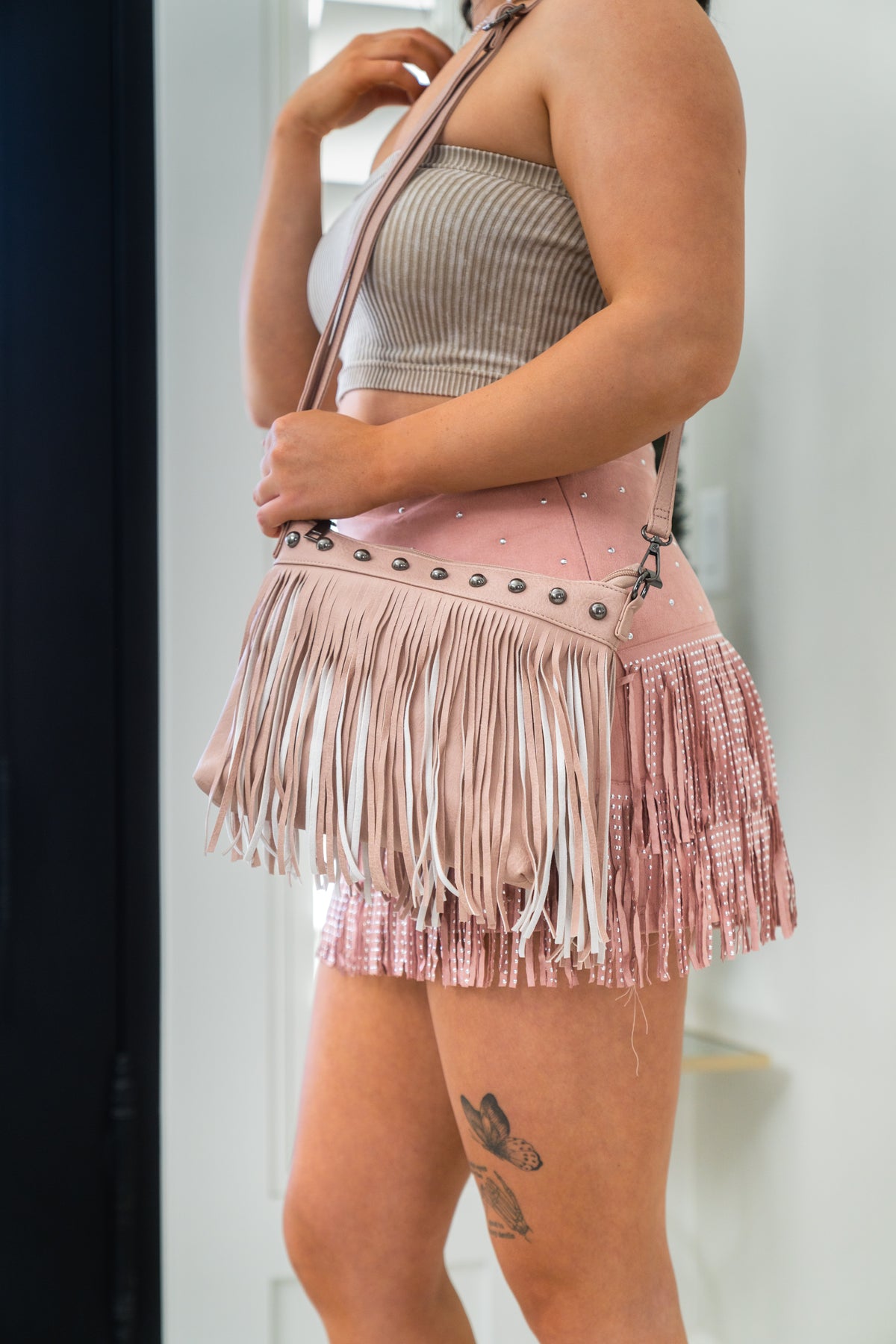 Studded Cowgirl Pink Purse