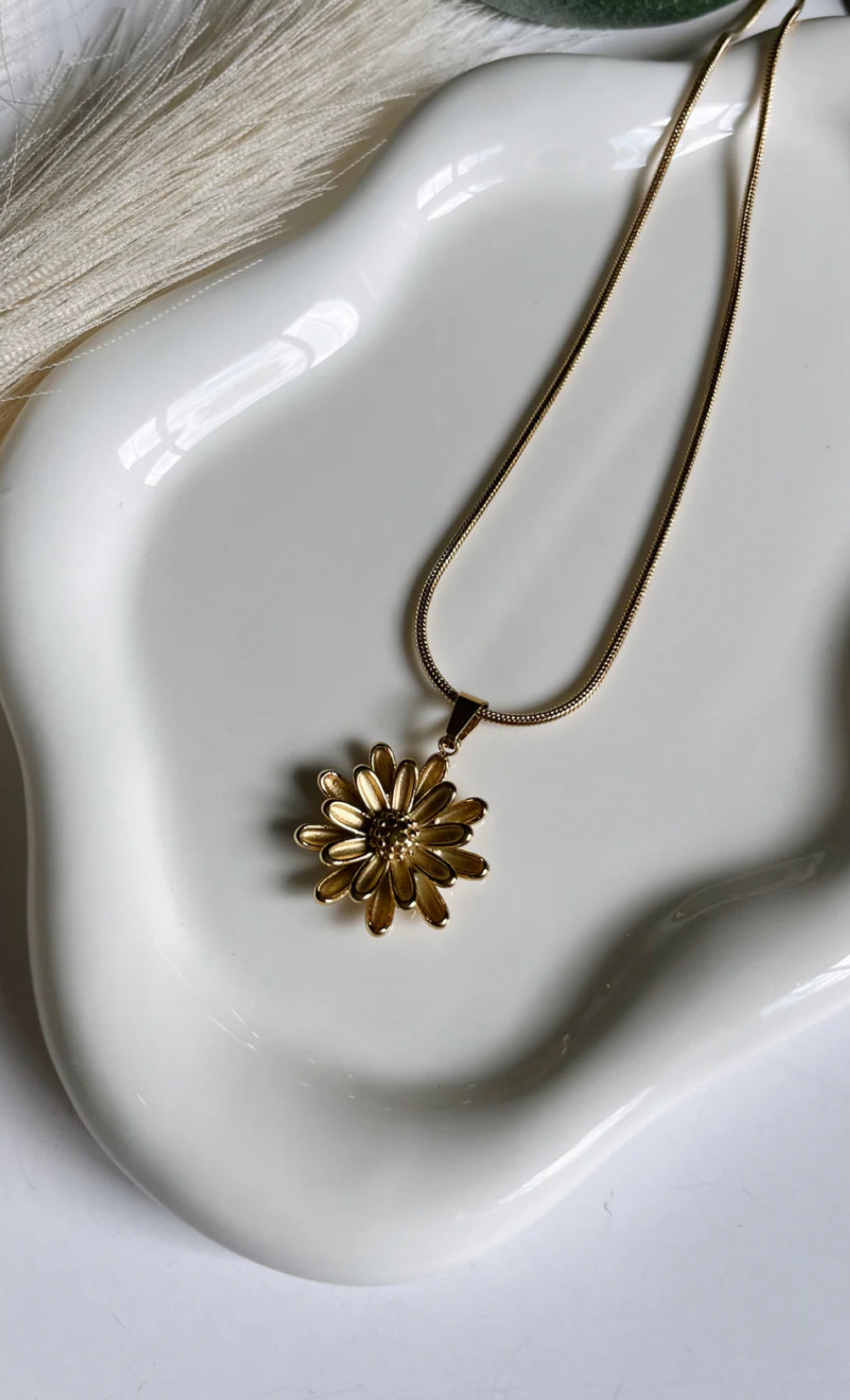 Sunflower Gold Necklace by Simply Saige Co