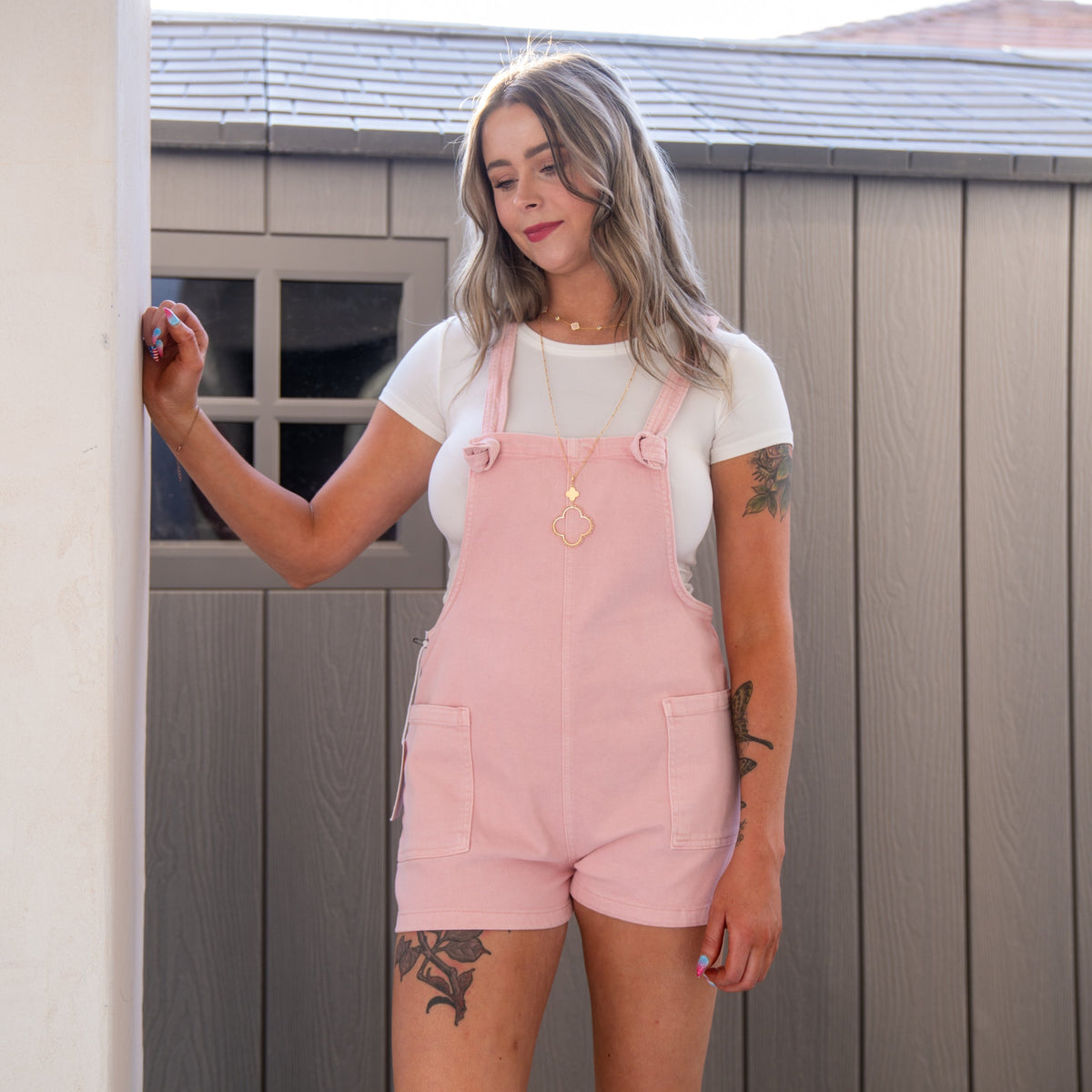 Washed Knot Strap Zenana Romper Zenana