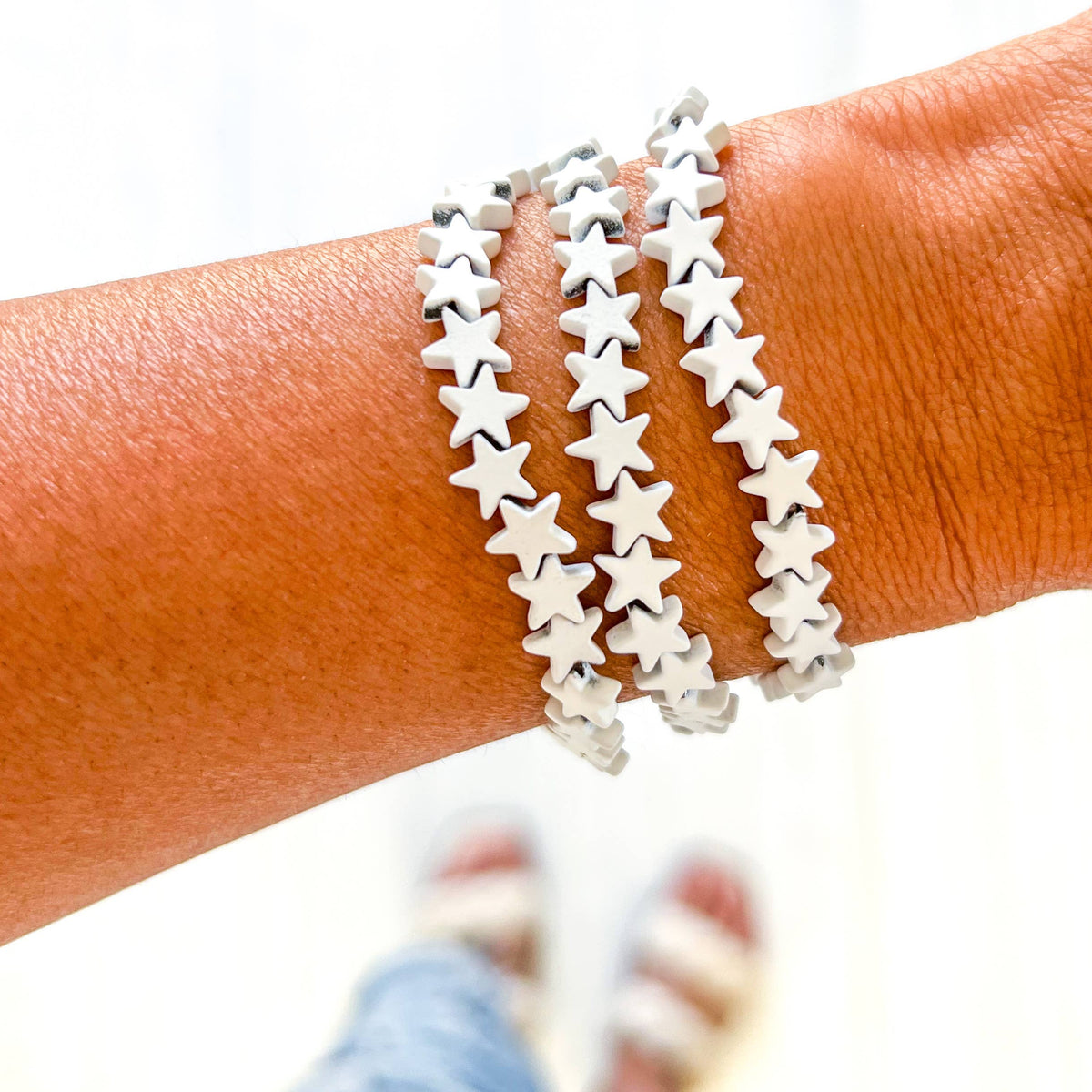 4th of July Savvy Bling (White Stars)