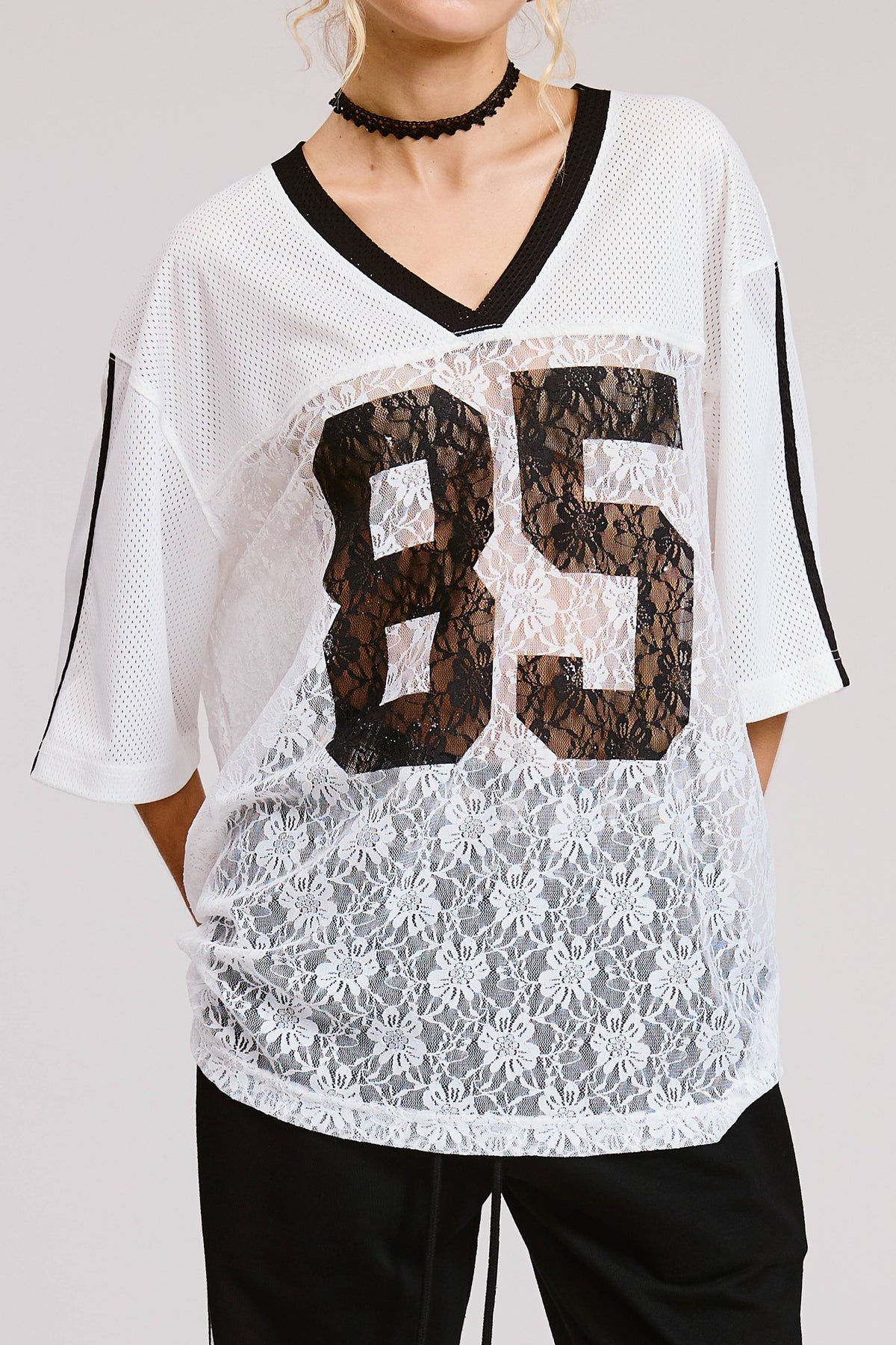 Sporty Chic Lace Number 85 Graphic Jersey Restocked!!