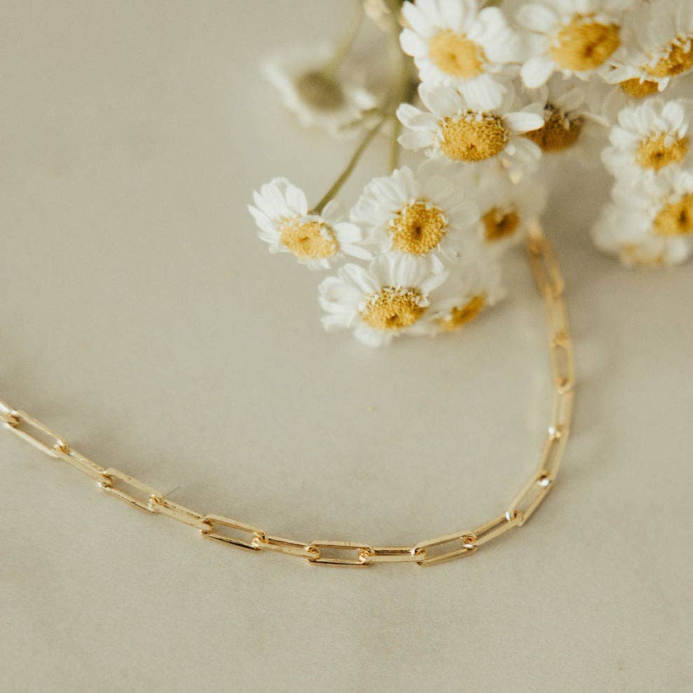 Madeline Gold Filled Paperclip Necklace by Mauve
