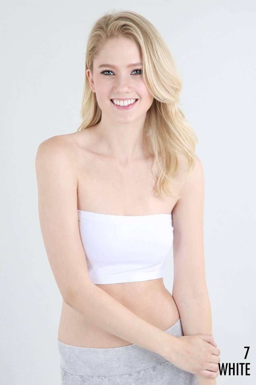 Bandeau Tube Top Abilee (White)