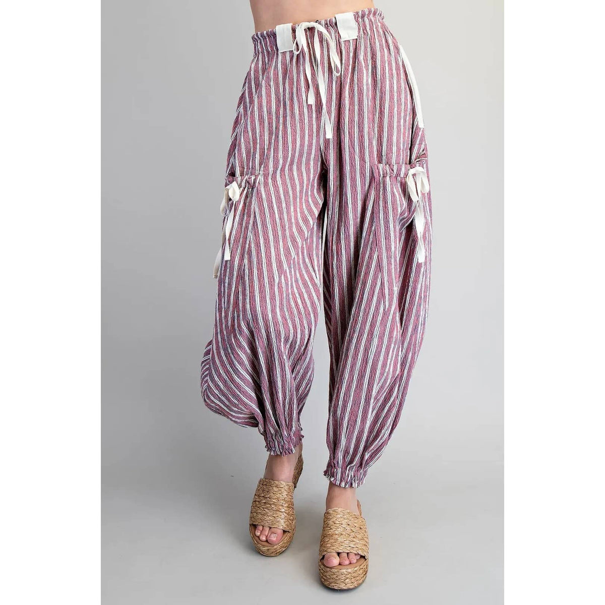 New* Cherry Striped Cargo Pants