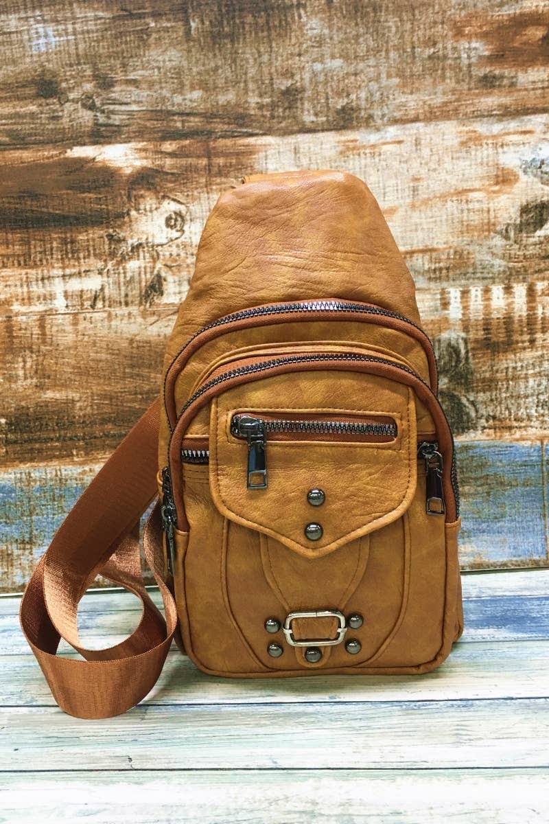 Solid Cross Body Sling Bag Desheng Enterprise (Mustard)