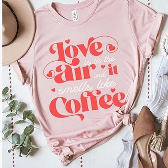 Love N Coffee Short Sleeve Graphic Tee
