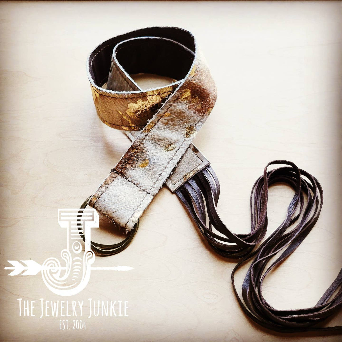 Genuine Leather Belt The Jewelry Junkie (Leather Fringe 32 inches)