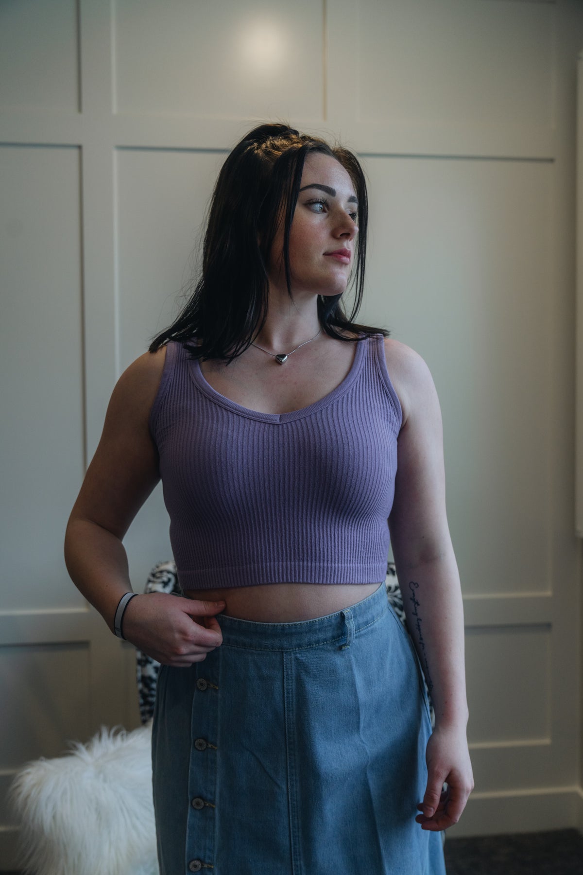 Seamless Crop Tank Top by Mono B