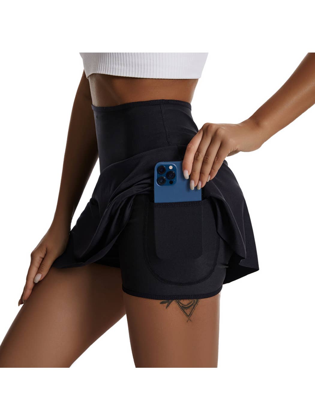 Wrap Style Tennis Skirt with Sweaty Inner Shorts and Pockets