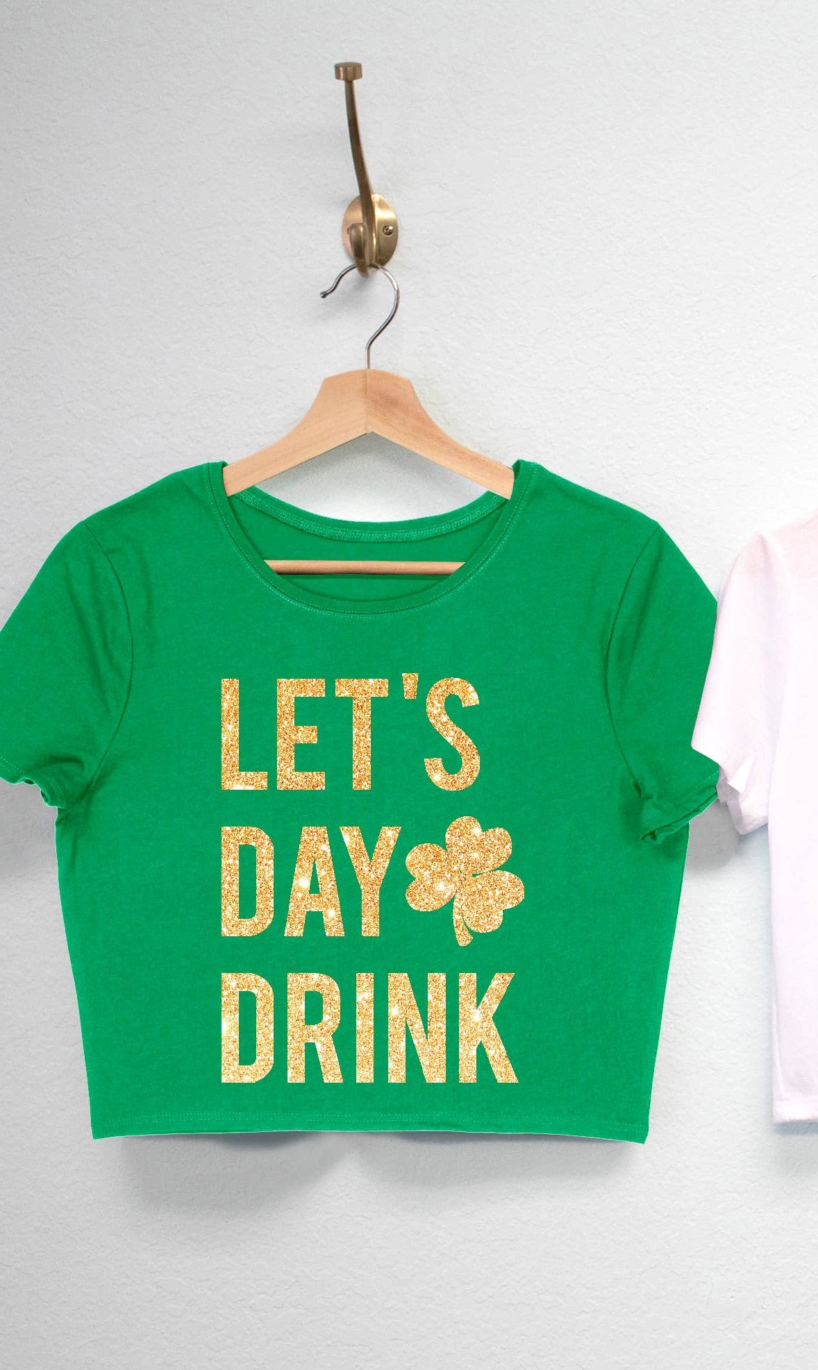 Blusas cortas con purpurina para el día de San Patricio Nobullwoman Apparel